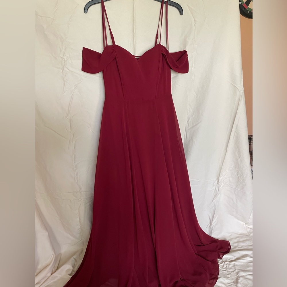 Burgundy prom dress